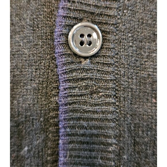 McGeorge of Scotland Vintage Men Cardigan Size L  100% lambs Wool Forrest Green - Picture 4 of 6